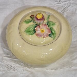 Carlton Ware Made In England Wild Rose Pattern Jam Jar / Dish